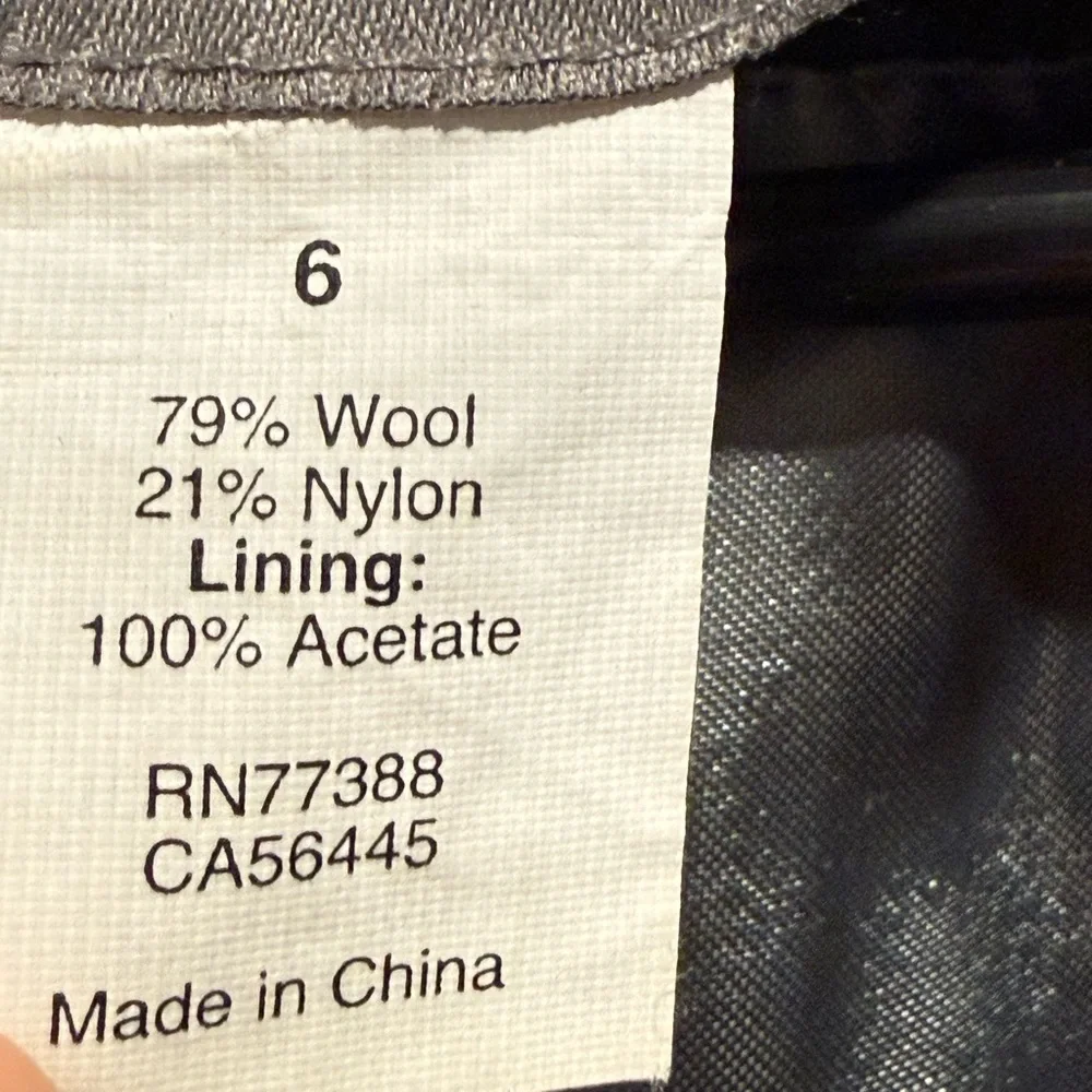 J. Crew Majesty Heather Charcoal Wool Peacoat Size 6 - Picture 8 of 8